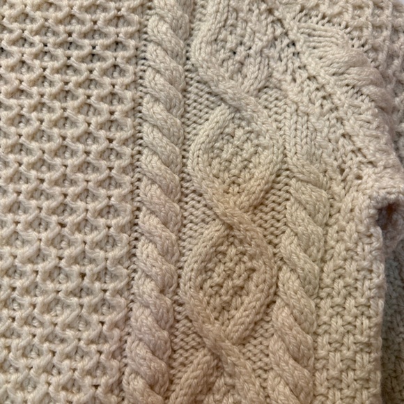 Ivory White hand knit, Irish children’s sweater wool 5 - Picture 4 of 4